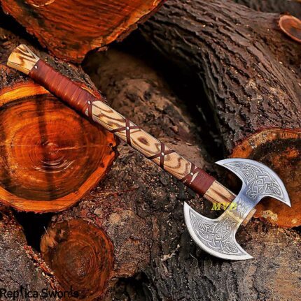 Ragnar Lothbrok Double Head Viking Battle Axe Handmade Replica