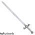 Silver and Ruby Merlin Sword Life Size Replica