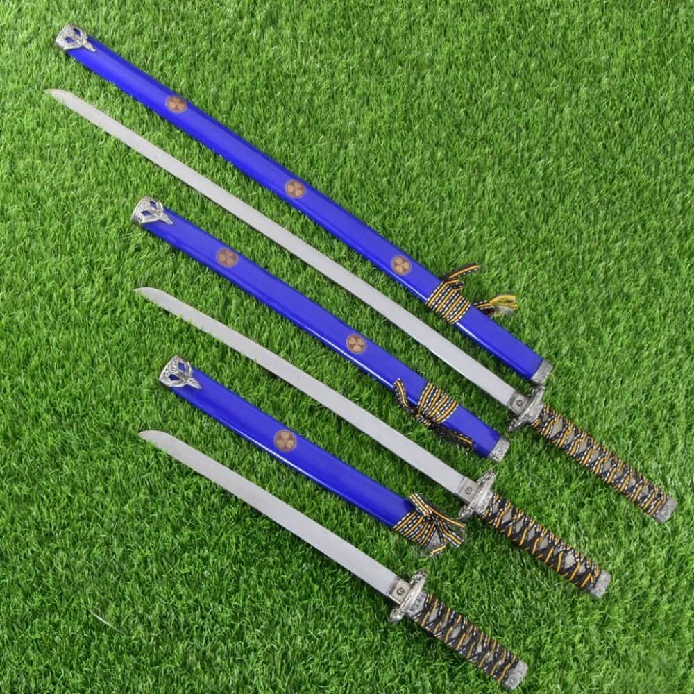 ninja-symbol-3-piece-blue-samurai-swords-set_1.jpg ninja symbol 3 piece blue samurai swords set 1