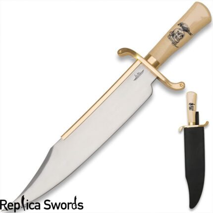Gil Hibben Expendables Bowie Knife Gold Plated Replica