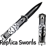 Punisher Glass Breaker Spring Assisted Knife Black Replica