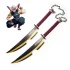 Uzui Tengen Sword Set - Amber Nichirin Twin Blade - Demon Slayer Props Replica
