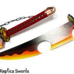 Uzui Tengen Sword Set - Amber Nichirin Twin Blade - Demon Slayer Props Replica