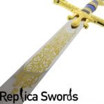 King Solomon Sword Full Size Gold/Blue Metal Replica