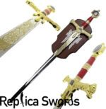 King Solomon Sword Full Size Red/Gold Metal Replica