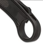 Black OTF Karambit Knife with Switchblade & Stonewashed Finish